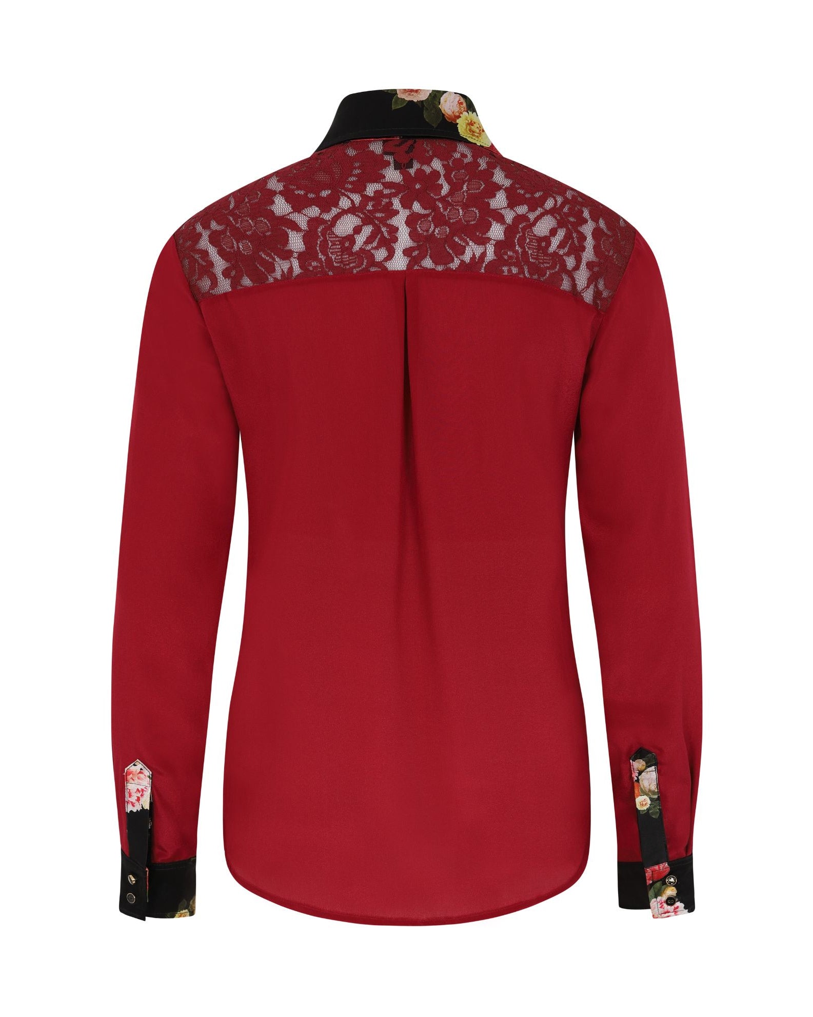 Burgundy Red Classic Silk Shirt Sophie Cameron Davies