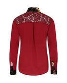 Burgundy Red Classic Silk Shirt Sophie Cameron Davies