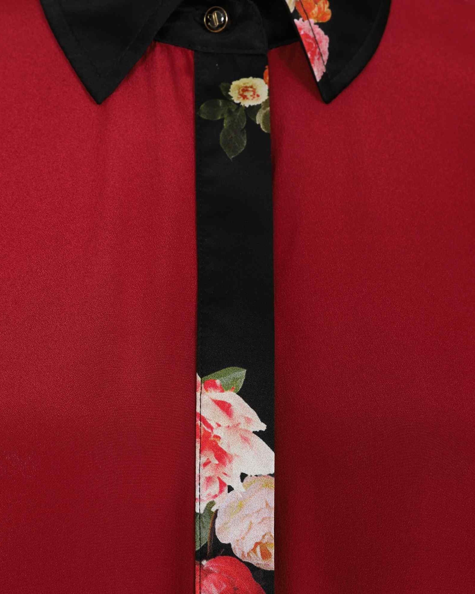 Burgundy Red Classic Silk Shirt Sophie Cameron Davies