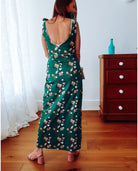 Green Floral Cotton Maxi Dress Sophie Cameron Davies