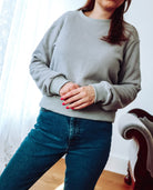 Silver Grey Cropped Sweatshirt SCD