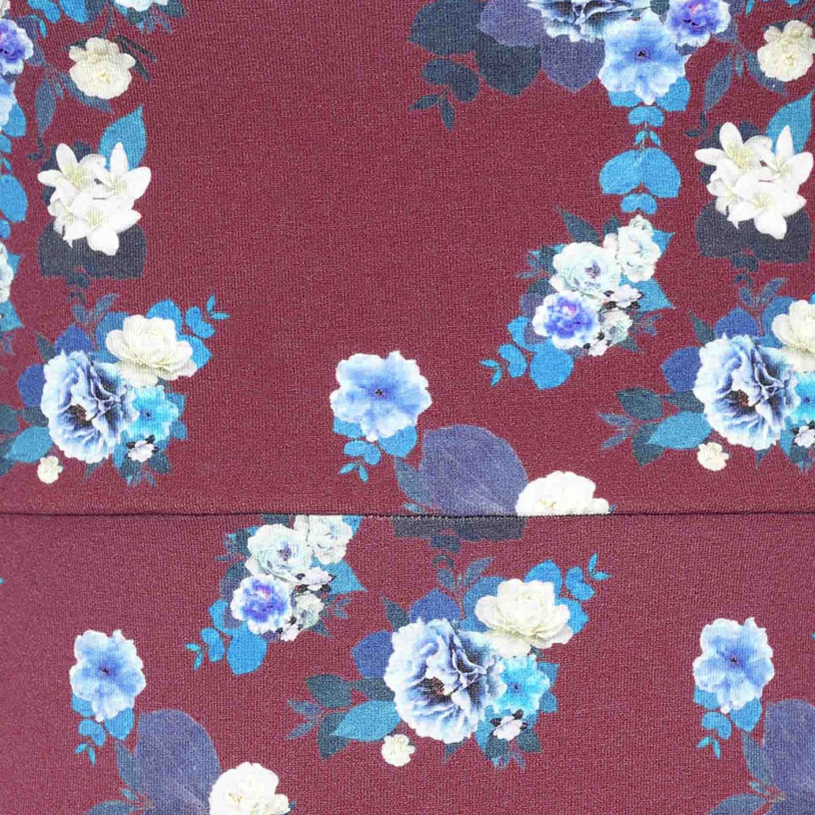 Maroon Floral Cotton Maxi Dress Sophie Cameron Davies