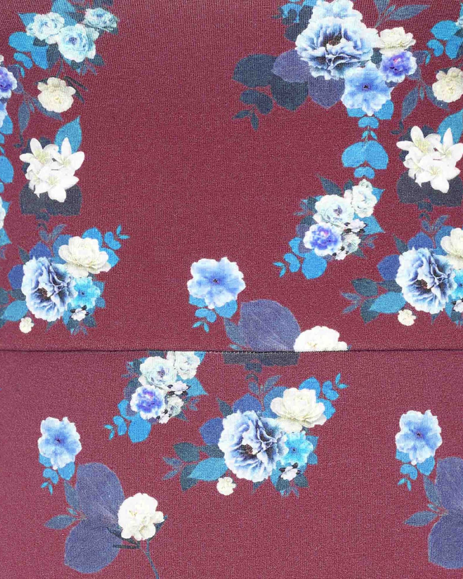 Maroon Floral Cotton Maxi Dress Sophie Cameron Davies