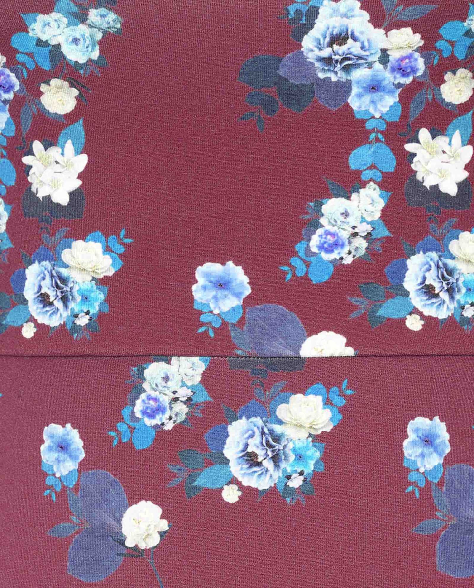 Maroon Floral Cotton Maxi Dress Sophie Cameron Davies