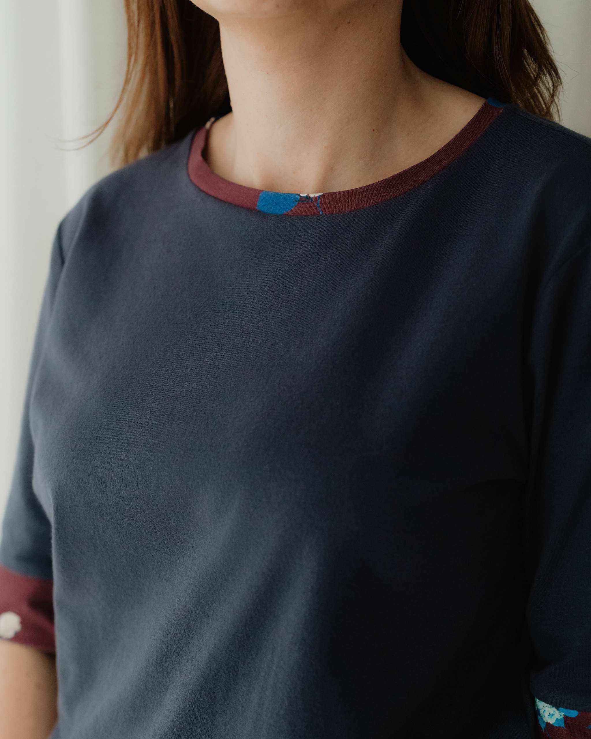 Navy Blue Cotton Jersey T-shirt