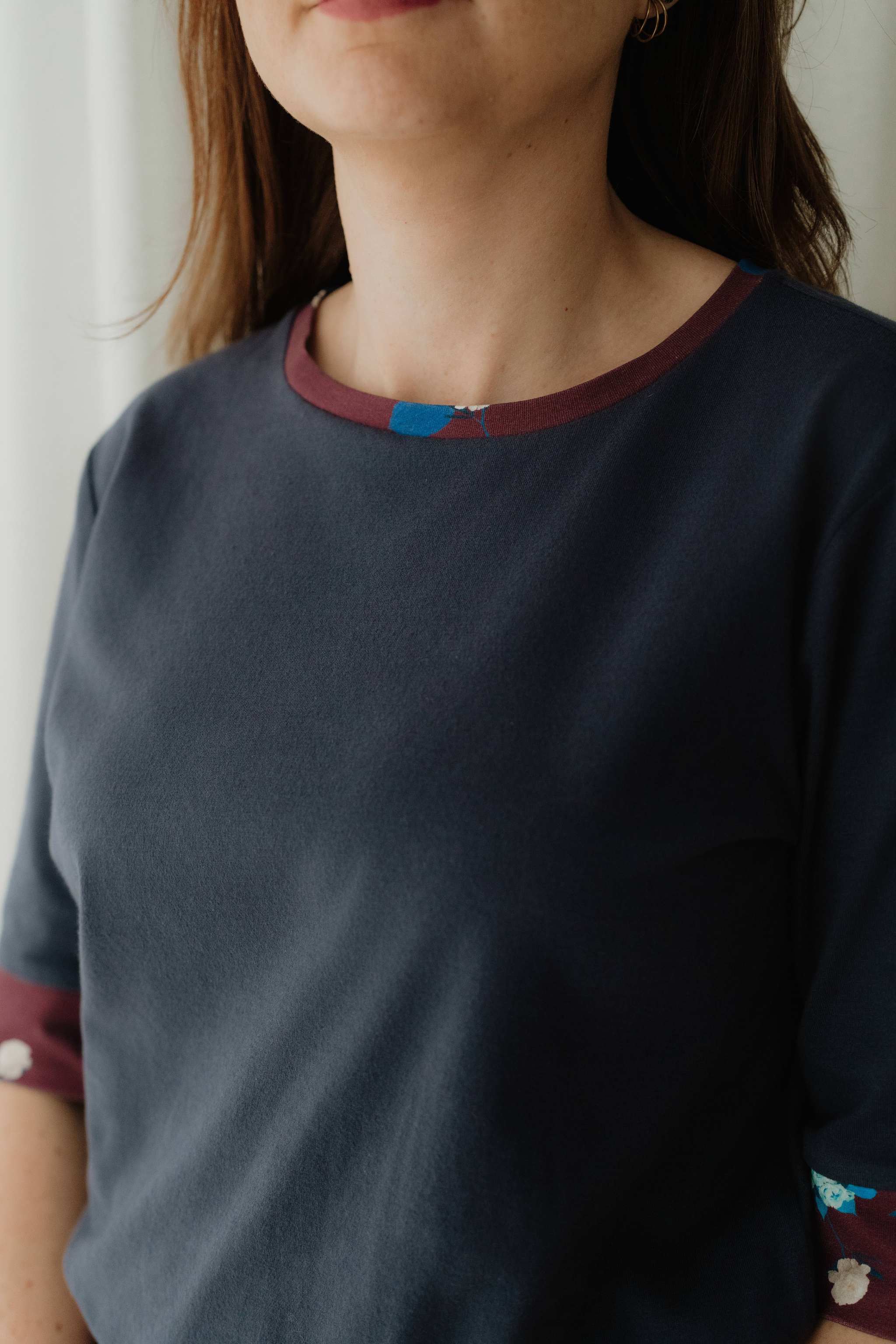 Navy Blue Cotton Jersey T-shirt