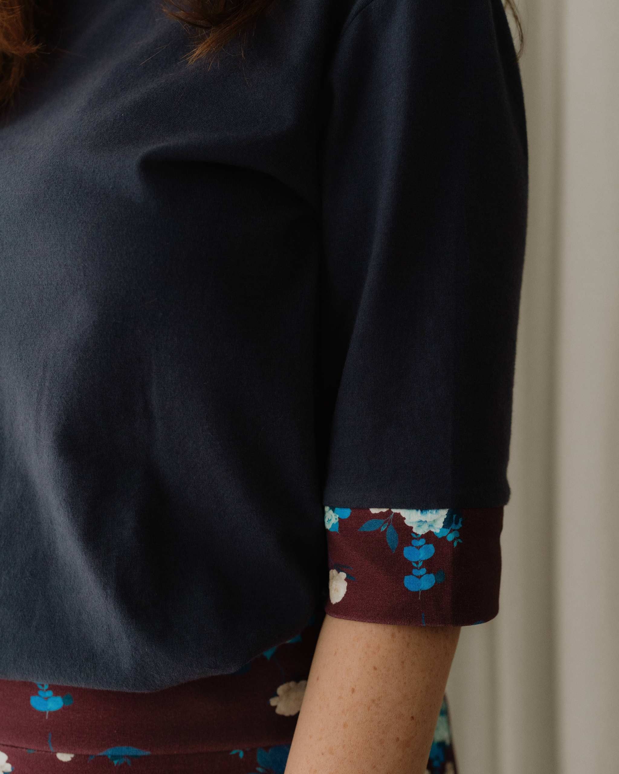 Navy Blue Cotton Jersey T-shirt