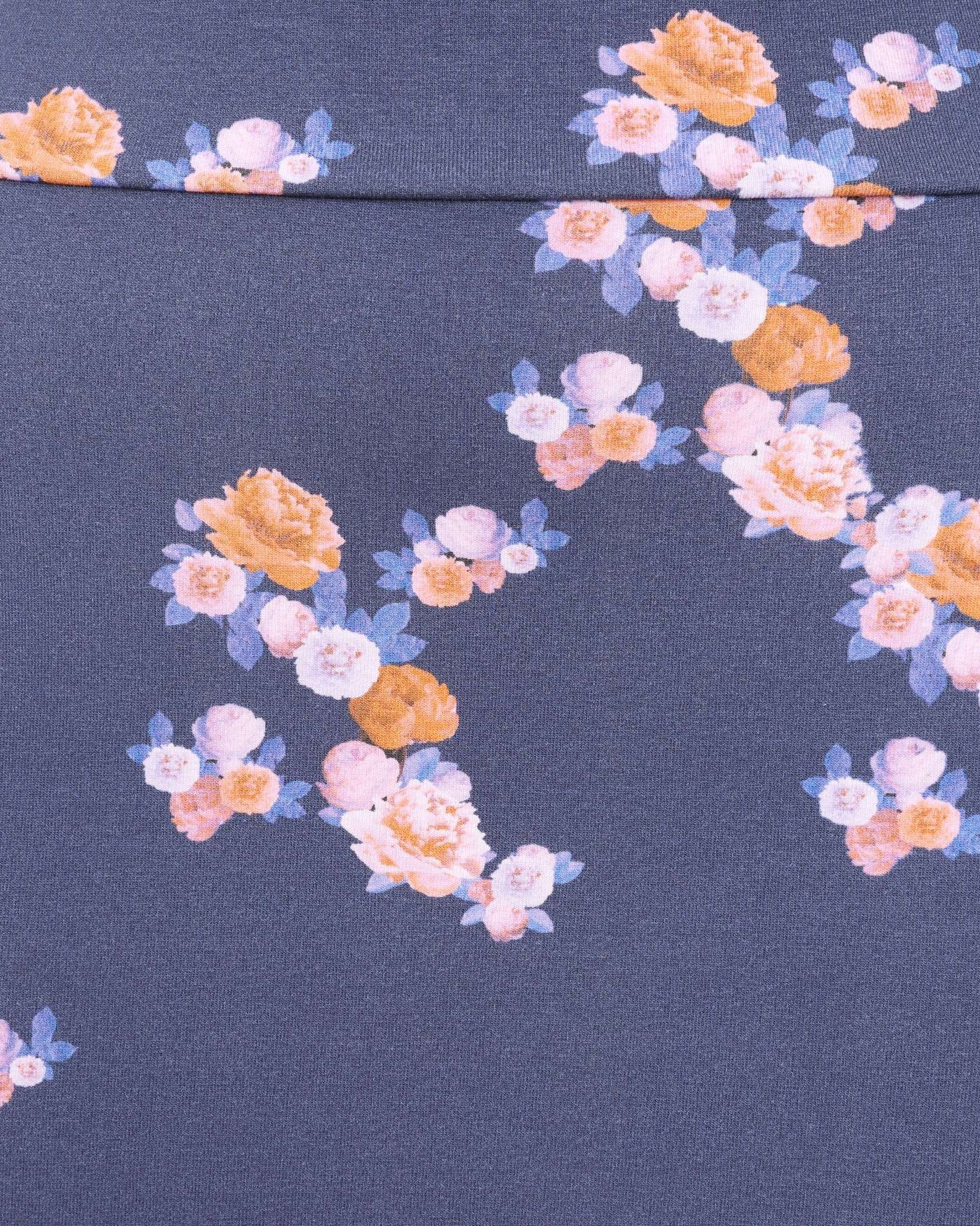 Navy Blue Floral Crop Top Sophie Cameron Davies