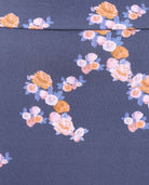 Navy Blue Floral Crop Top Sophie Cameron Davies