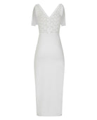 White Lace Back Cotton Maxi Dress