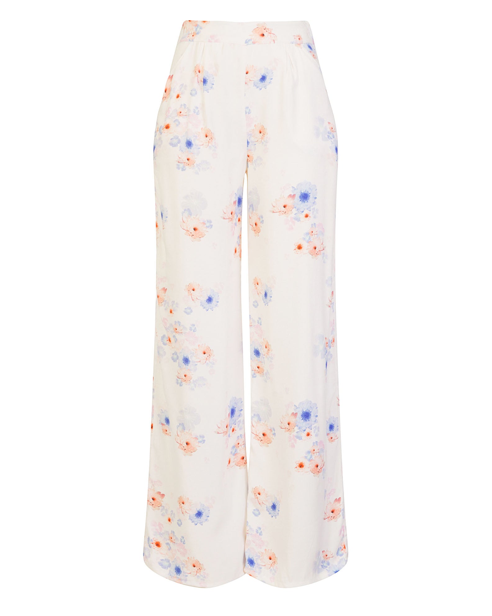 Wide Legged Trouser Beach Flower Print