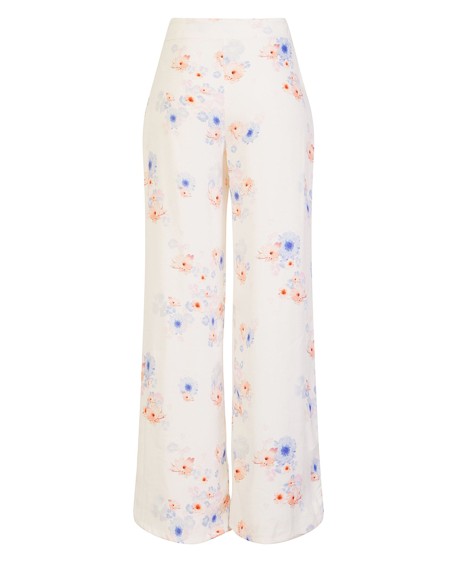 Wide Legged Trouser Beach Flower Print