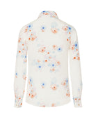 Beach Flower Print Silk Shirt