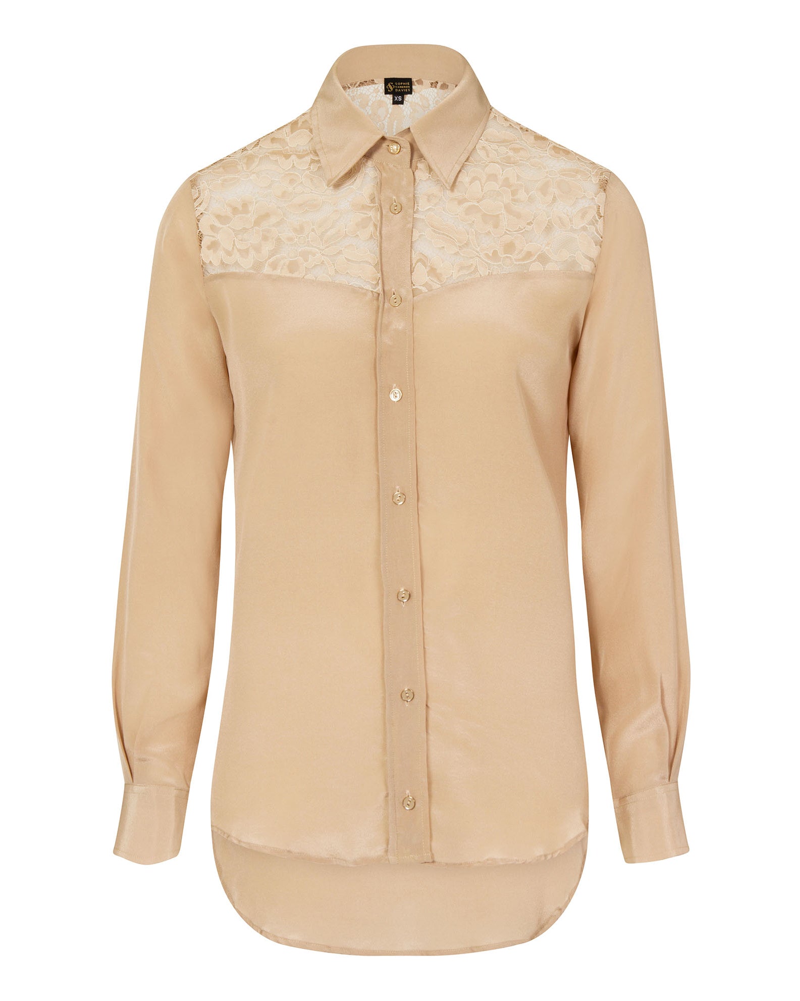 Classic Silk Shirt Beige