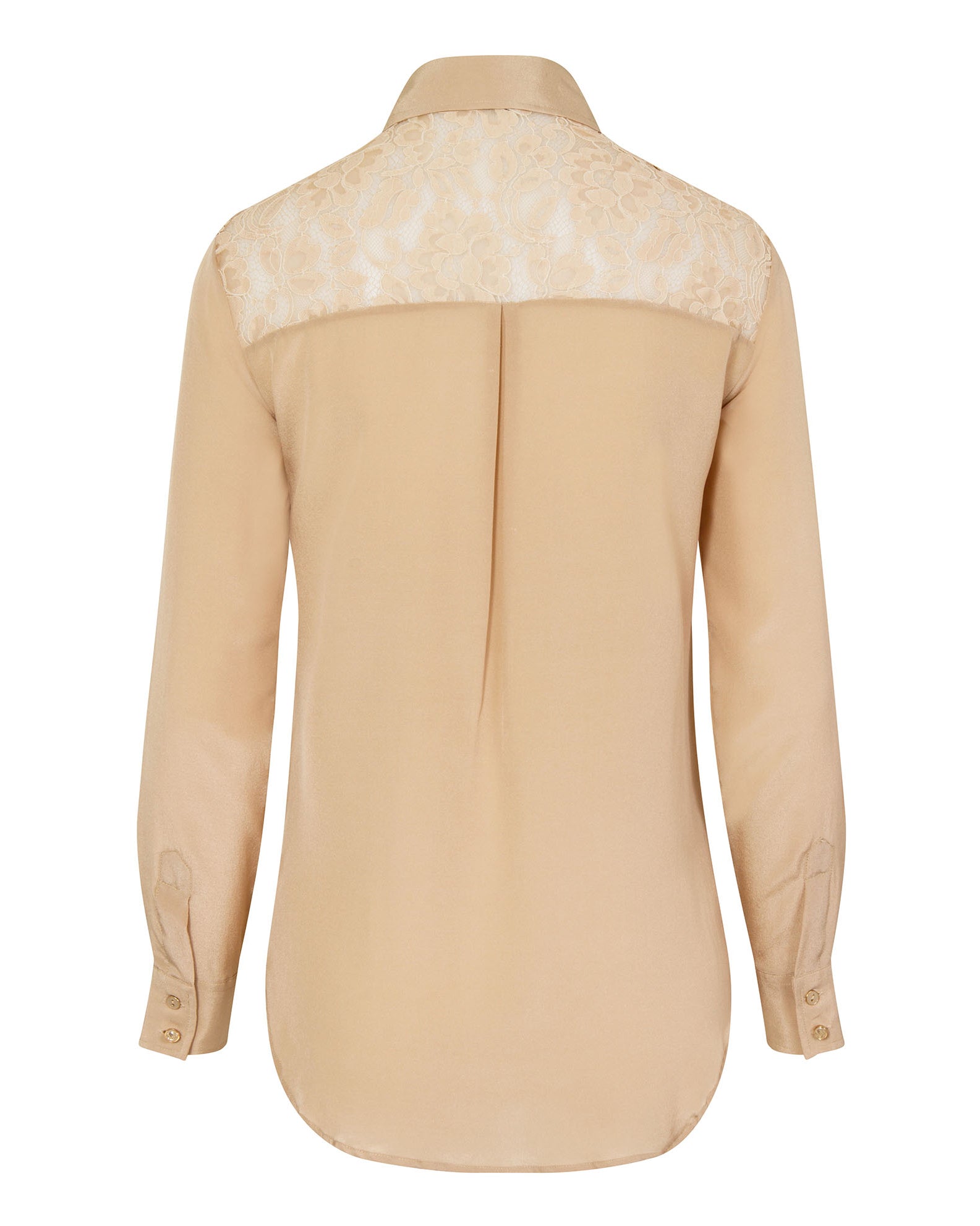 Classic Silk Shirt Beige