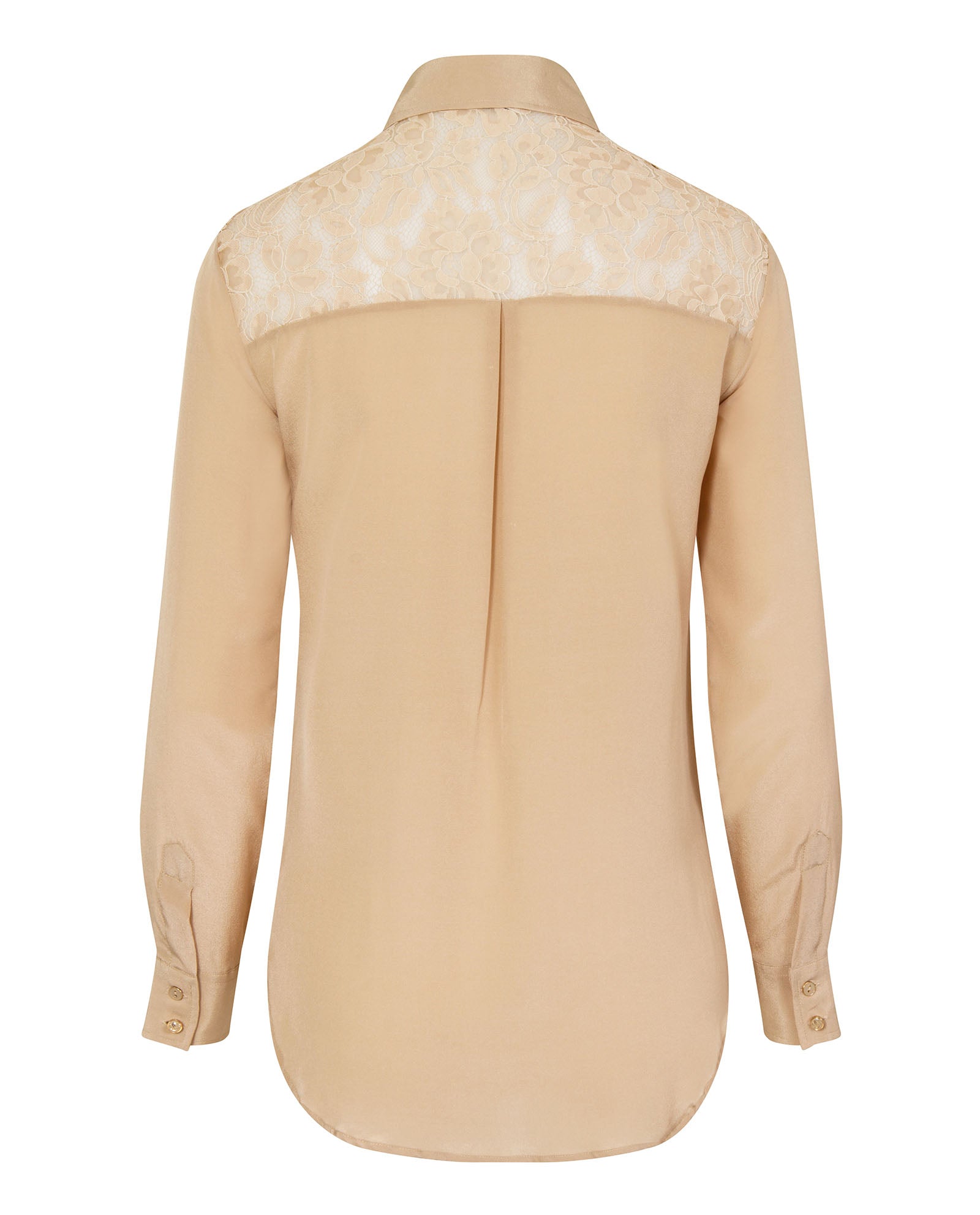 Classic Silk Shirt Beige