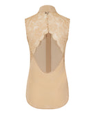 Lace Back Top Beige