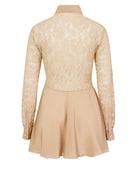 Lace Mini Dress Beige