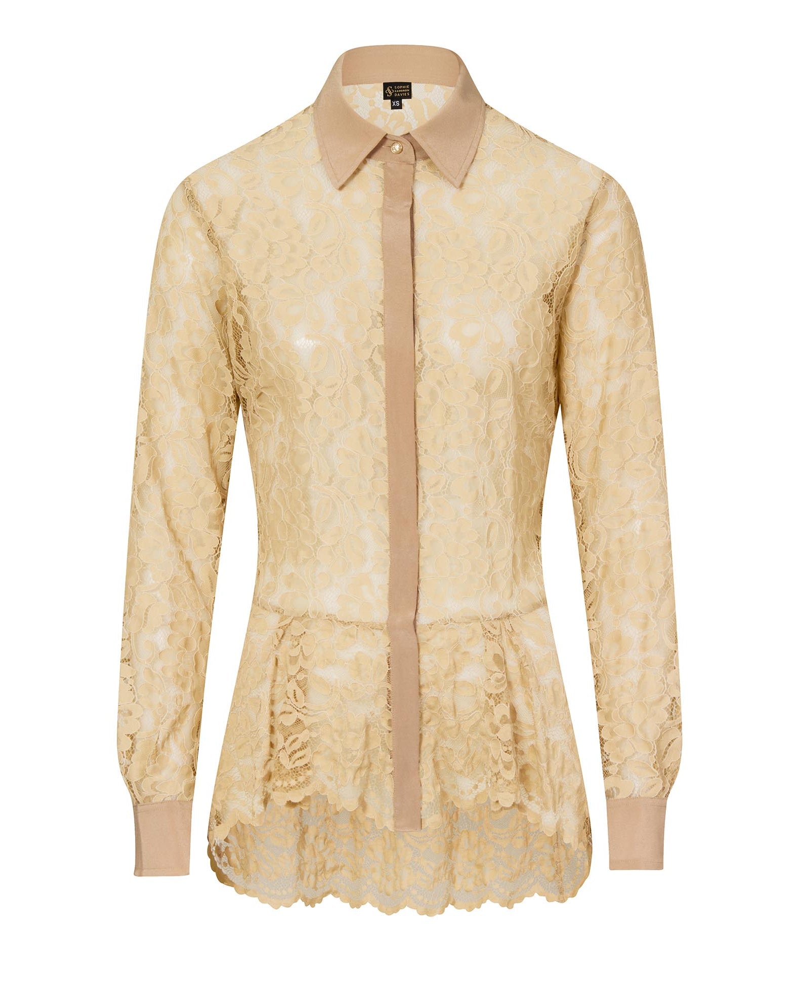 Lace Shirt Beige