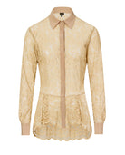 Lace Shirt Beige