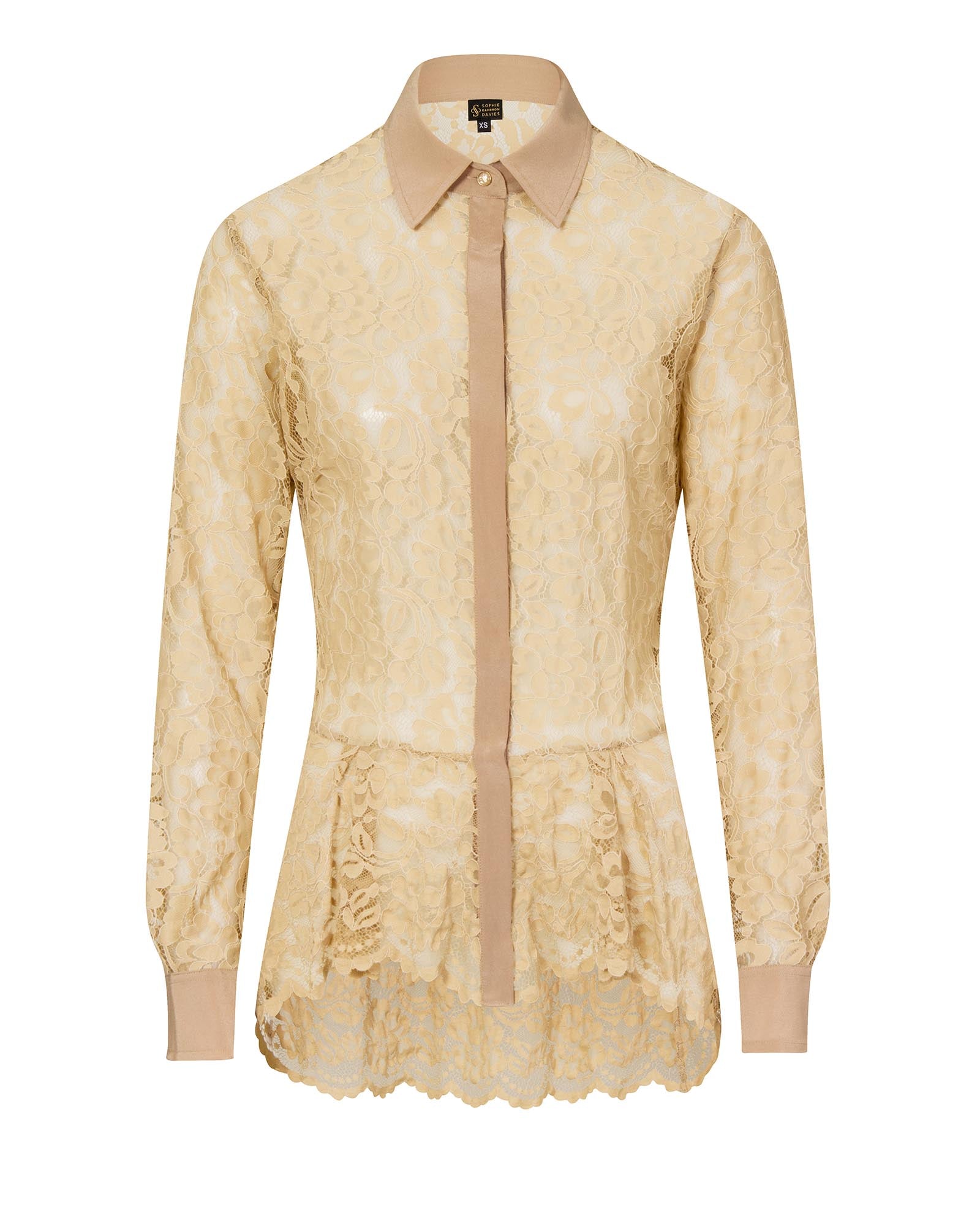 Lace Shirt Beige