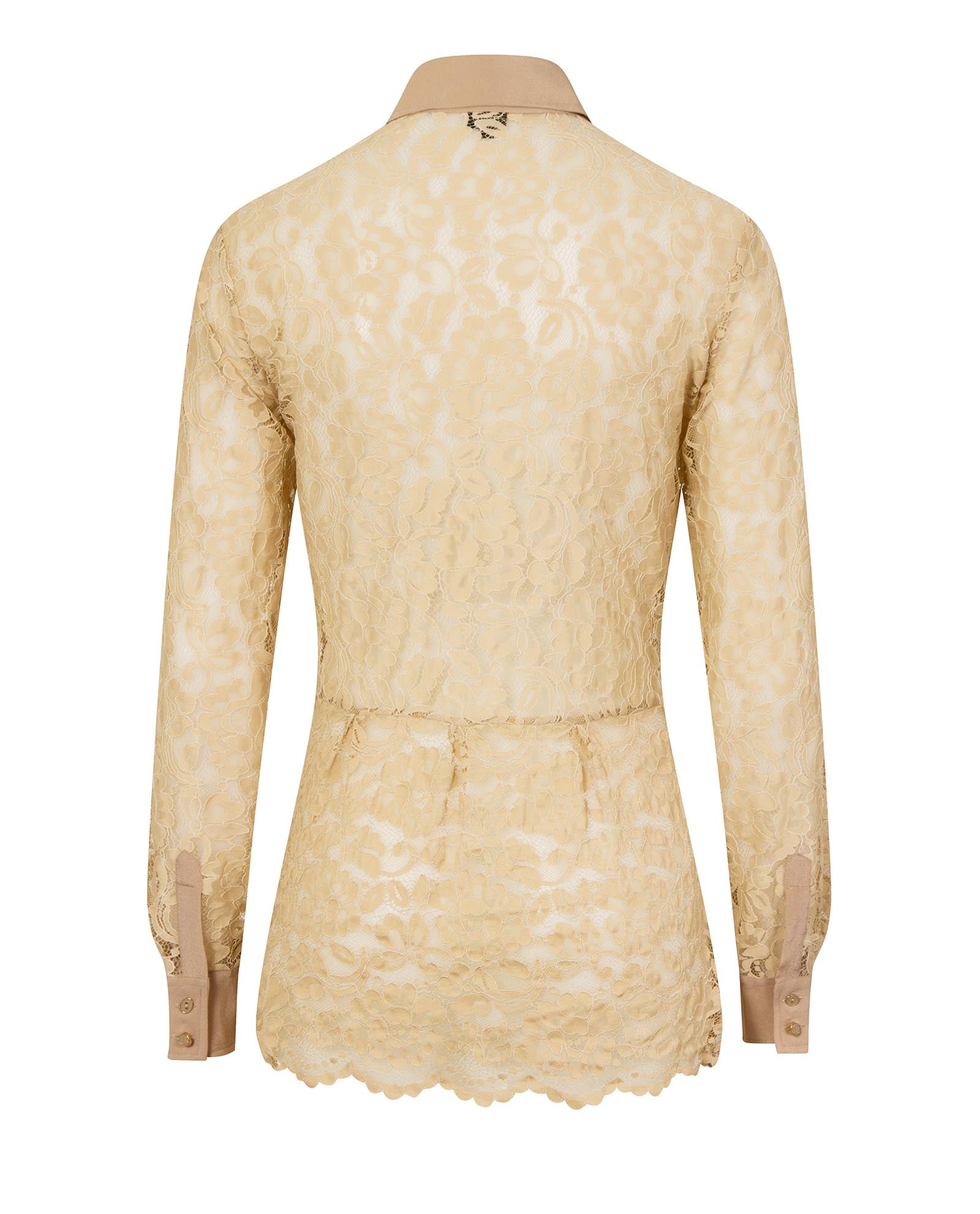 Lace Shirt Beige