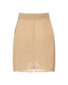 Silk Mini Skirt Beige
