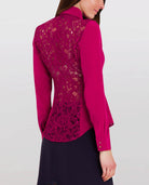 Fitted Silk Shirt Berry Pink