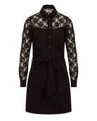 Classic Cotton Shirt Dress Black