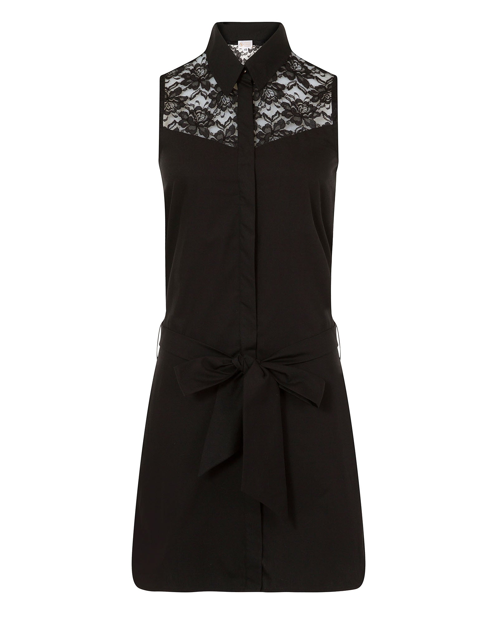 Cotton Shirt Dress Black
