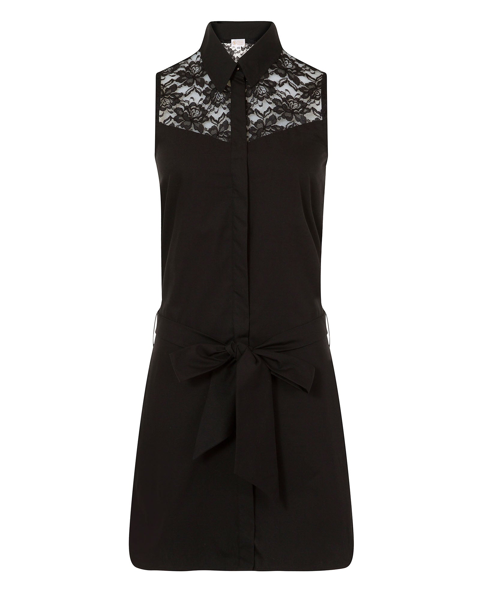 Cotton Shirt Dress Black
