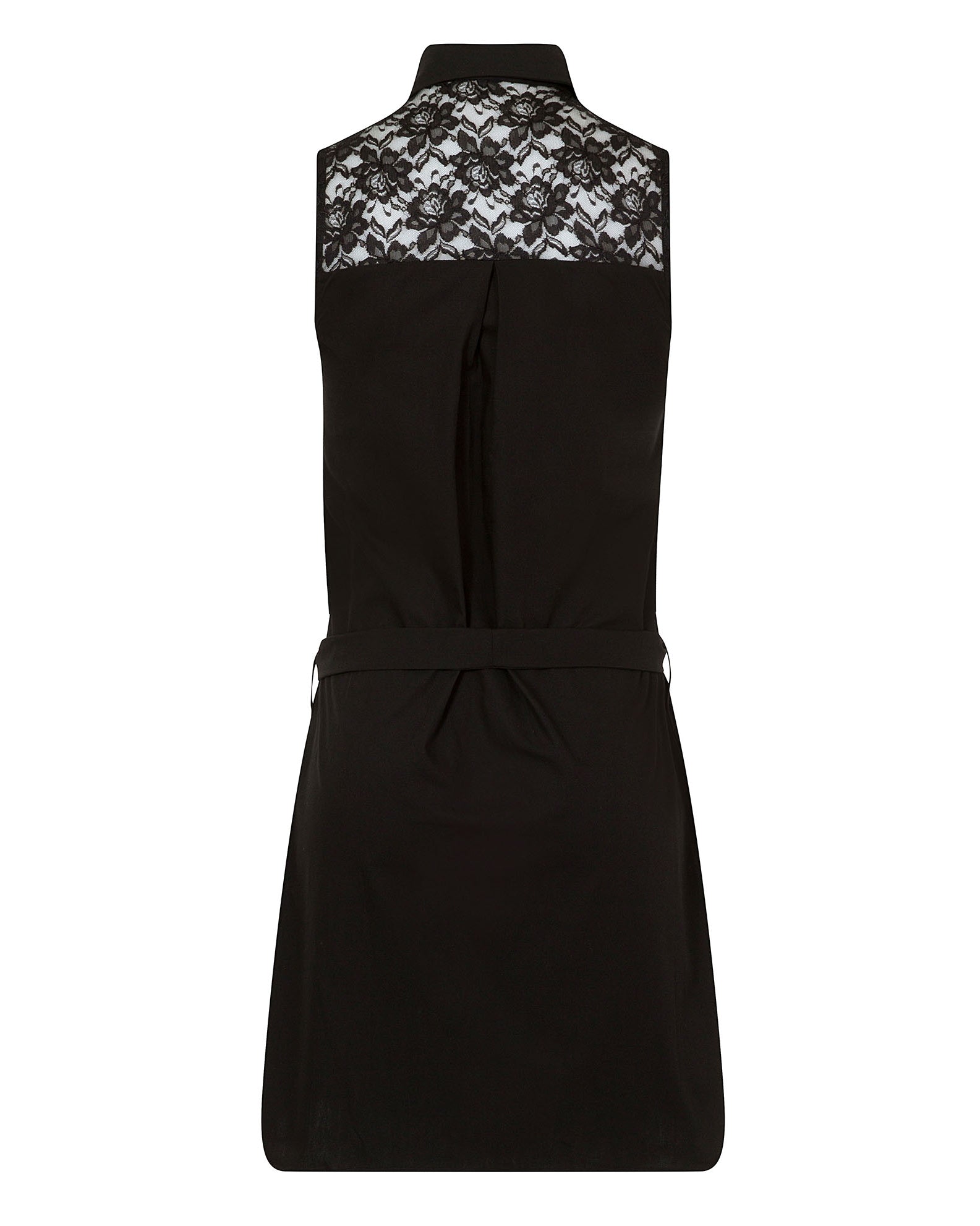 Cotton Shirt Dress Black