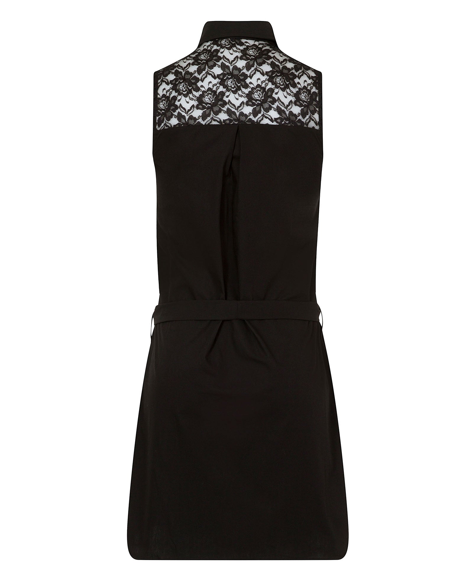 Cotton Shirt Dress Black