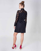 cotton shirt dress black