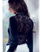 Fitted Silk Shirt Black