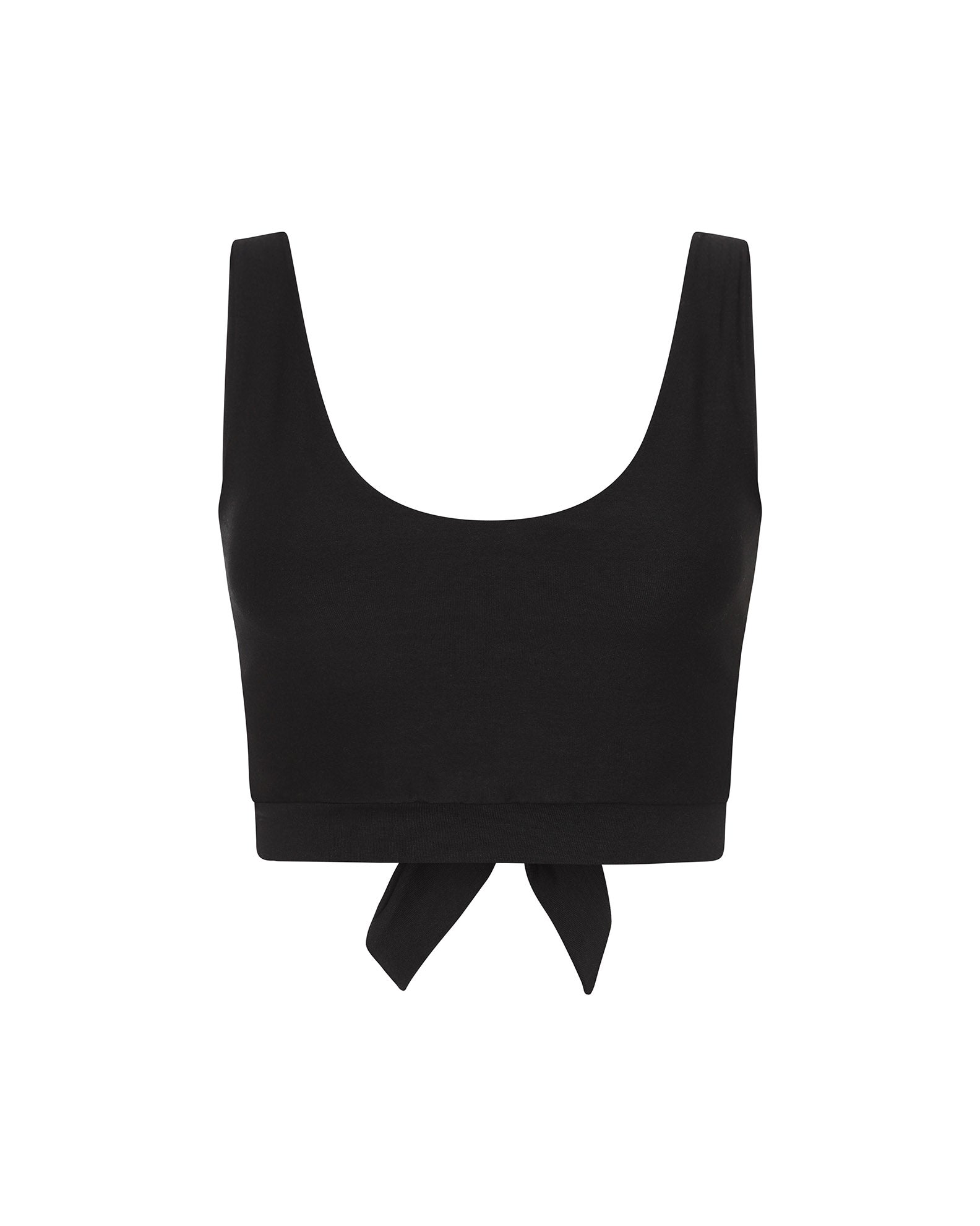Black Lace Back Crop Top