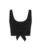 Black Lace Back Crop Top