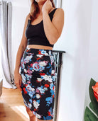 Black Lace Back Crop Top