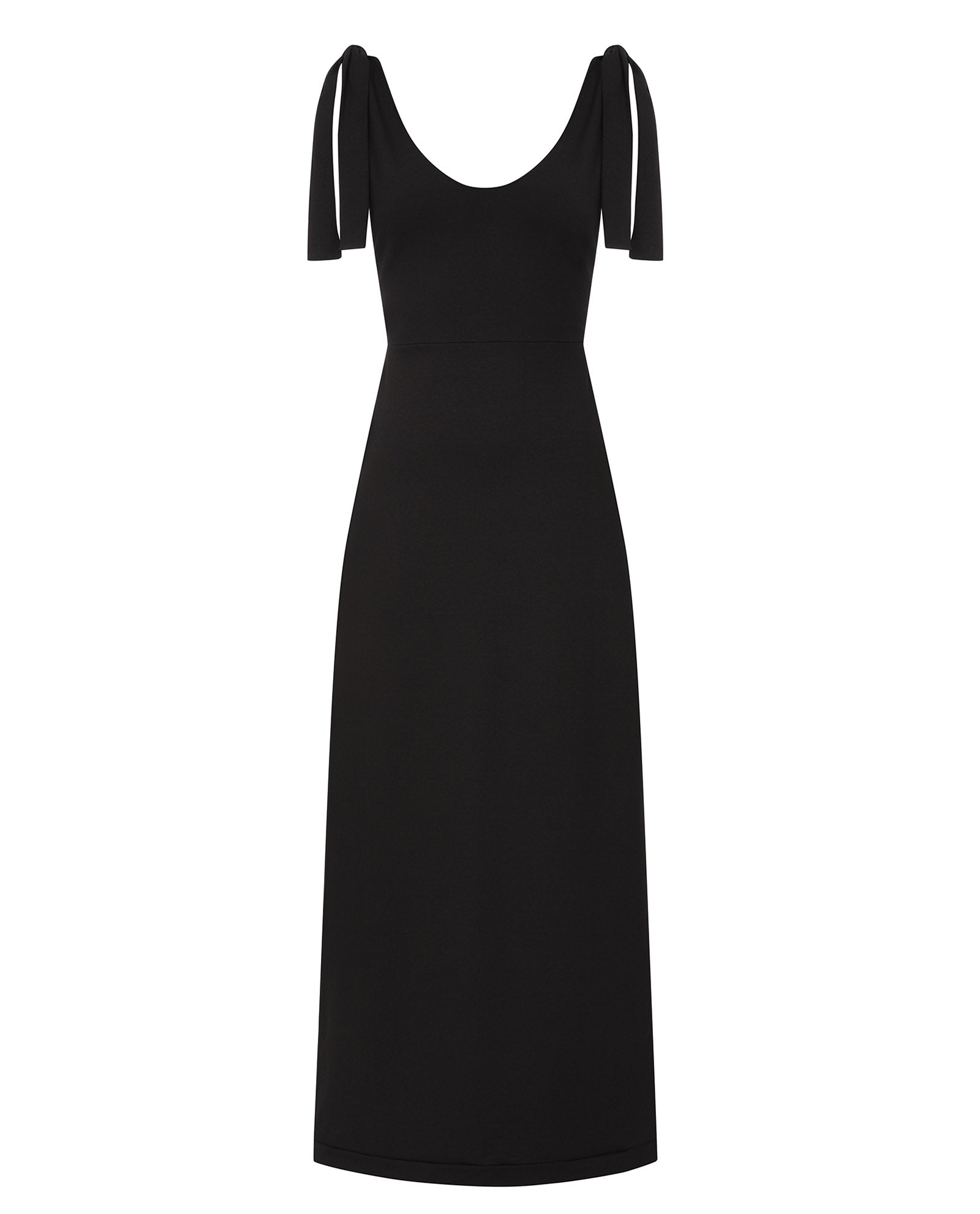 Black Lace Back Cotton Maxi Dress