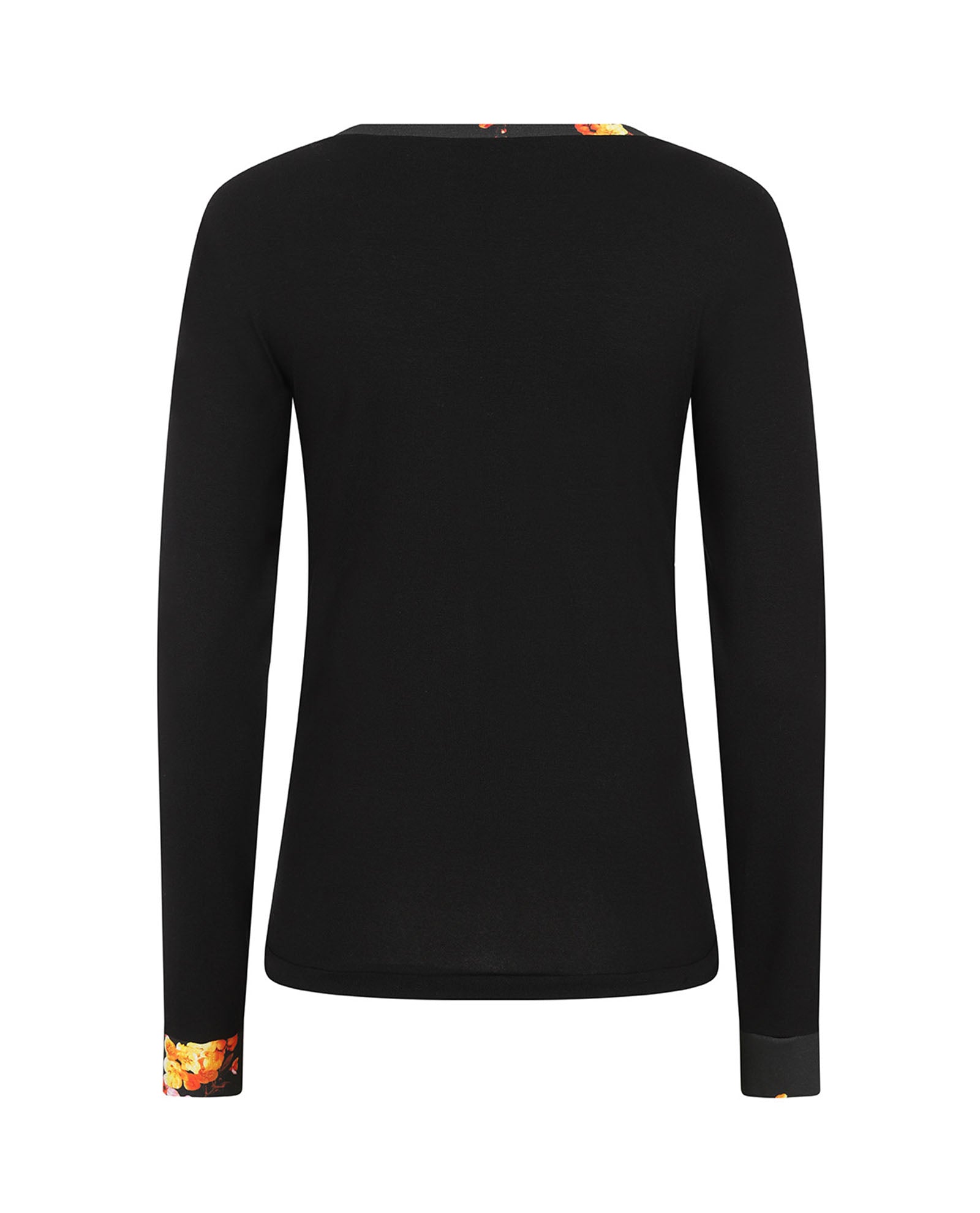 Black Long Sleeve Cotton Top