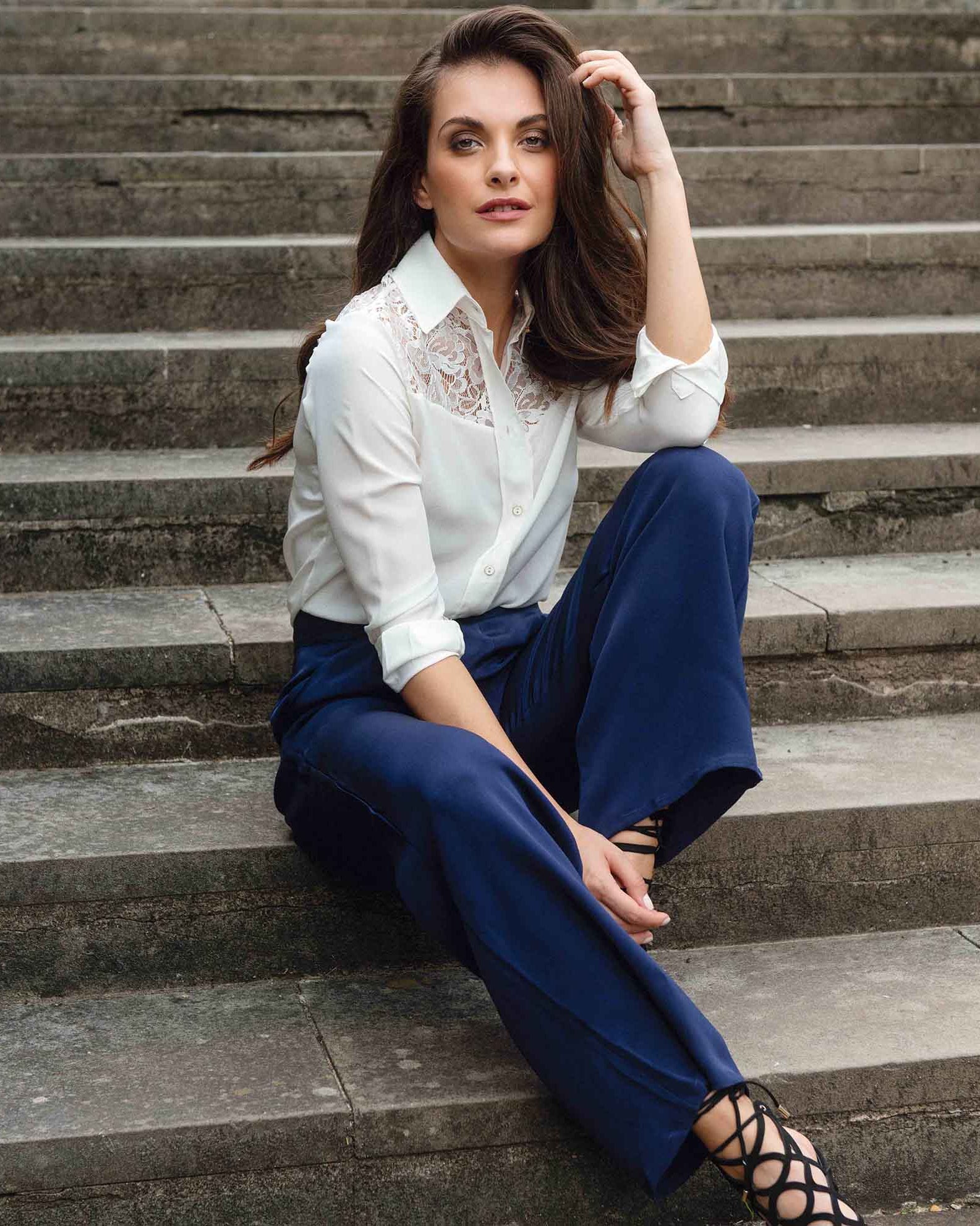 Classic Silk Shirt white