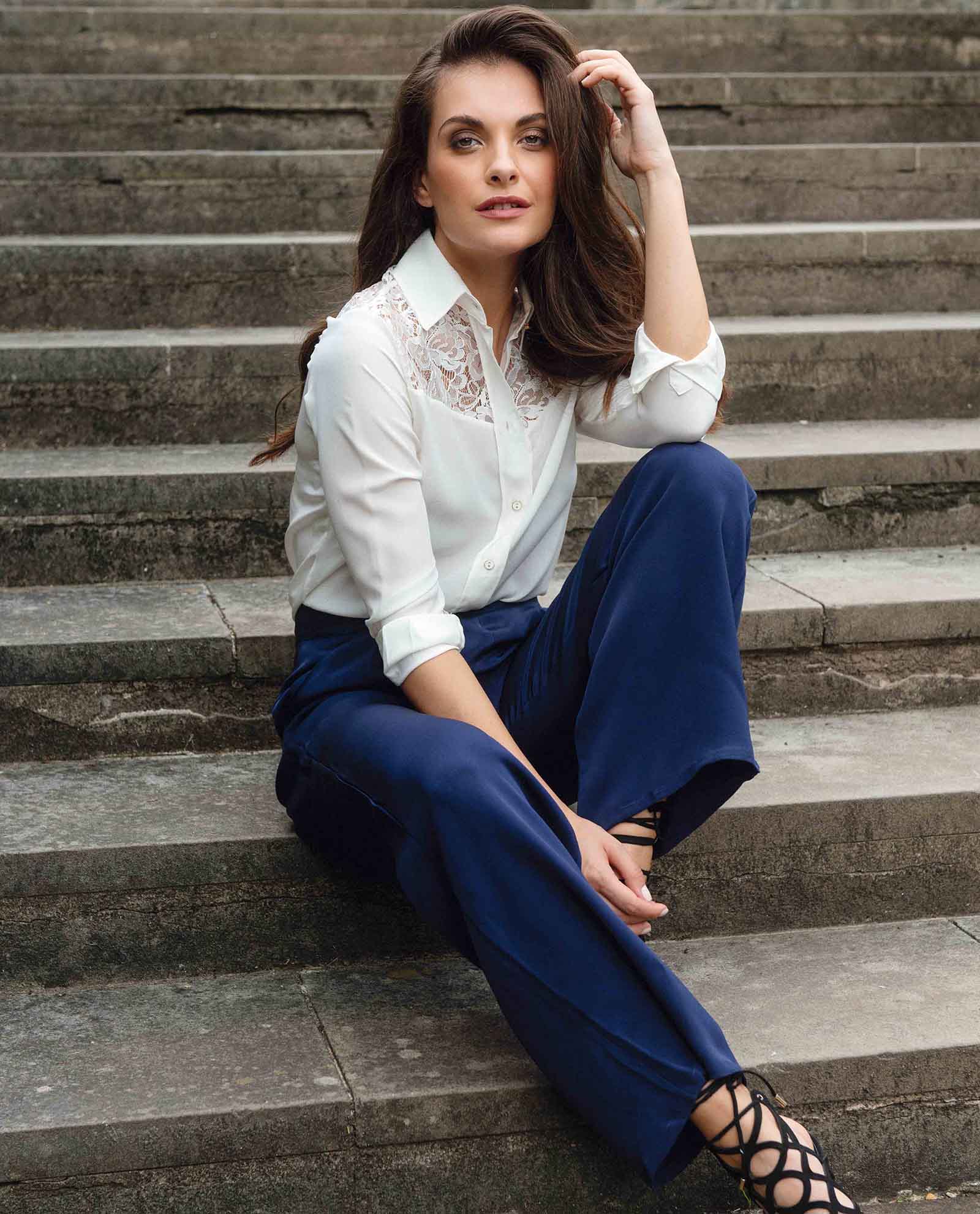 Classic Silk Shirt white