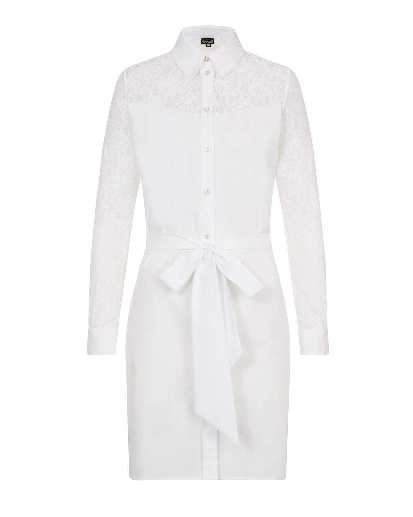 Classic Cotton Shirt Dress White