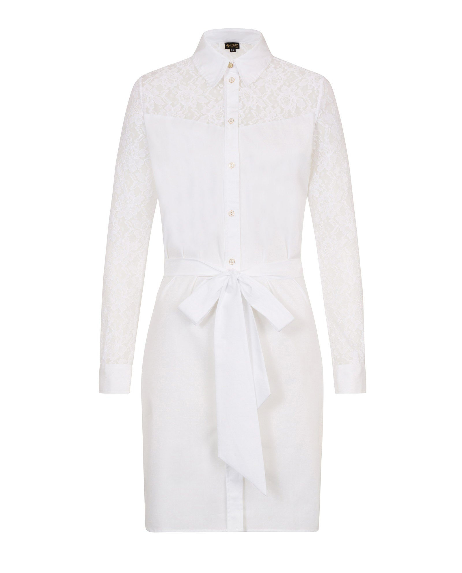Classic Cotton Shirt Dress White