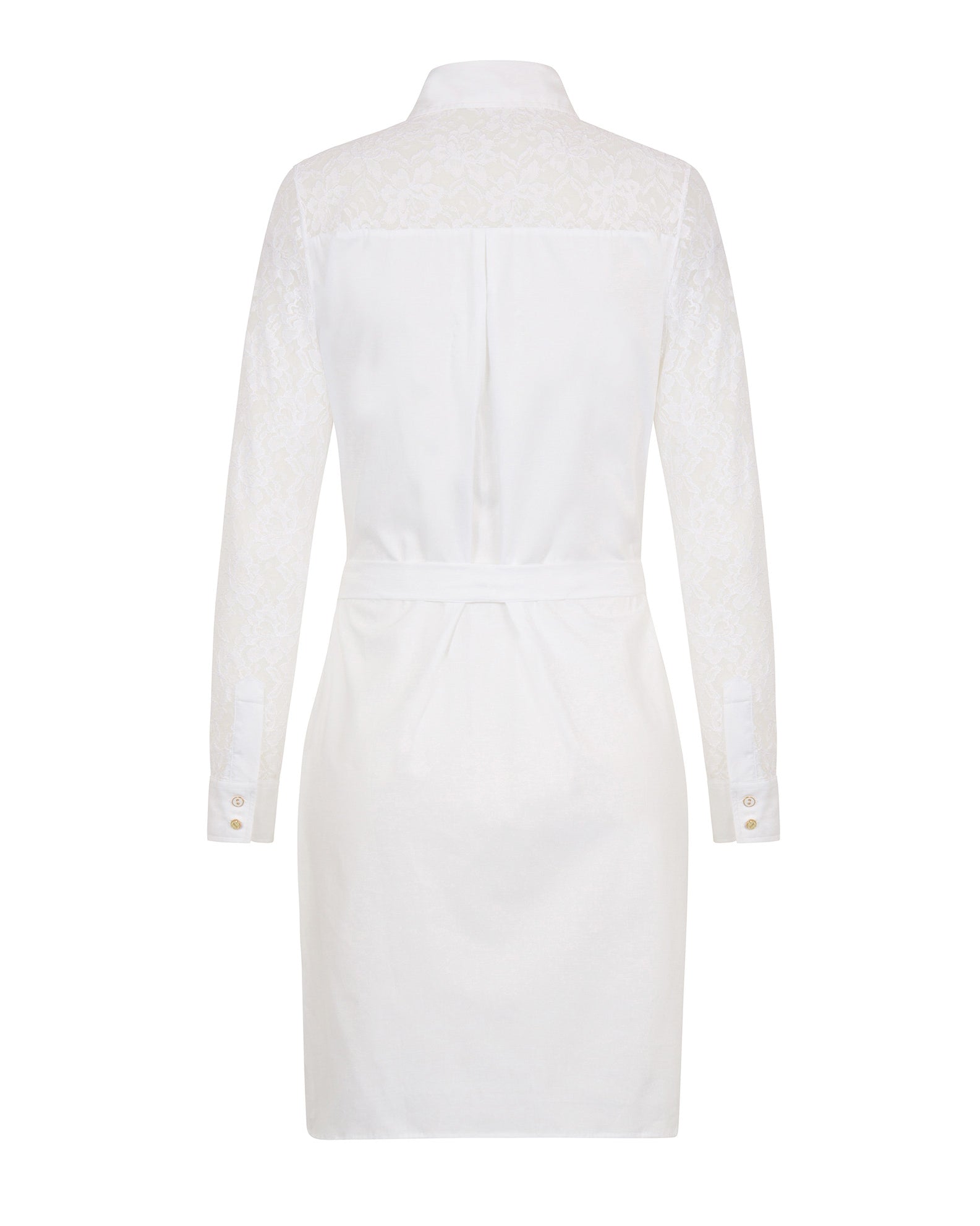 Classic Cotton Shirt Dress White