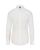 Fitted Silk Shirt White