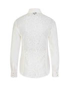 Fitted Silk Shirt White