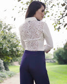 Fitted Silk Shirt White