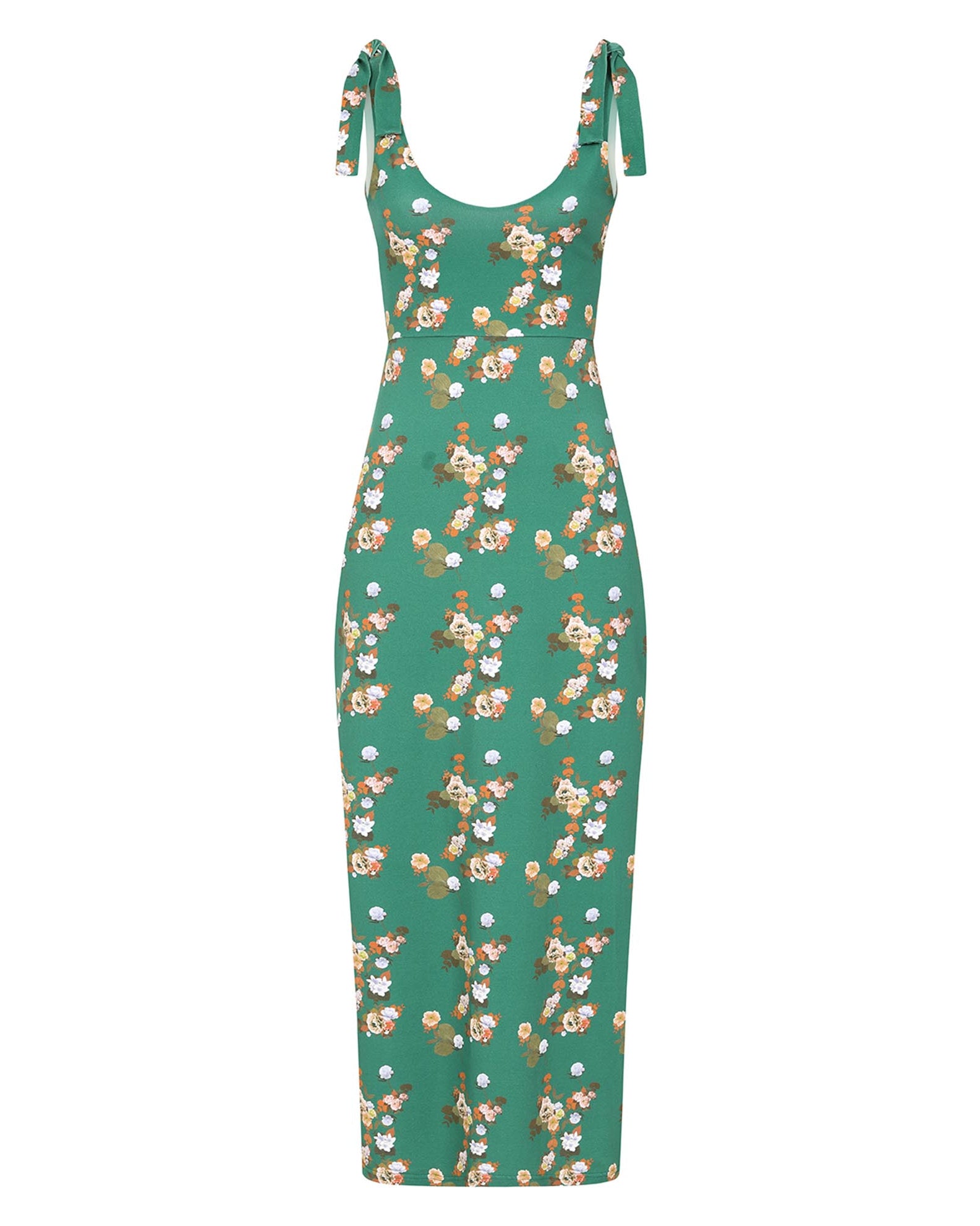 Green Floral Cotton Maxi Dress Sophie Cameron Davies