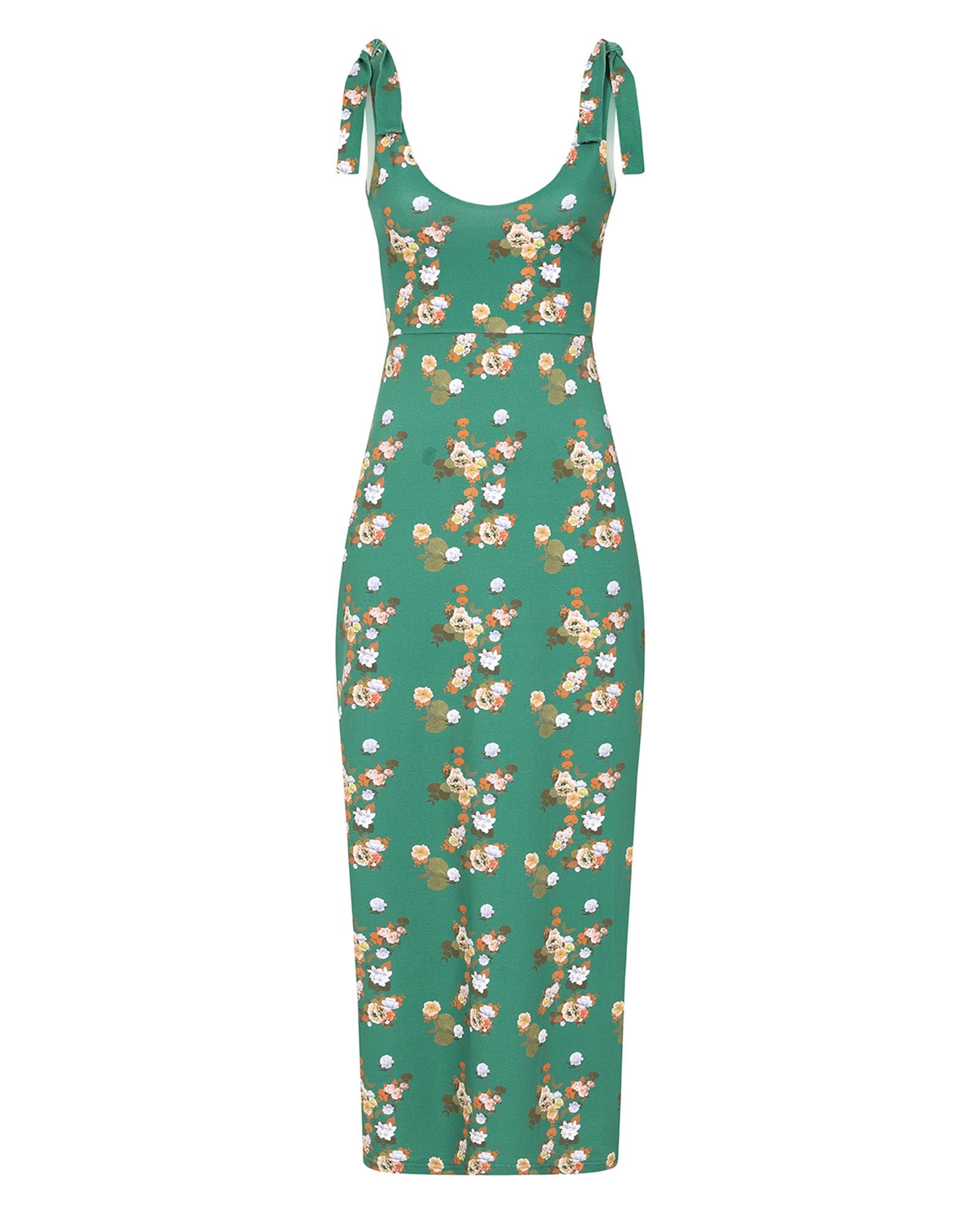 Green Floral Cotton Maxi Dress Sophie Cameron Davies